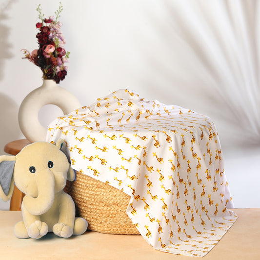 Gaff the Giraffe - Yellow Cot Sheet