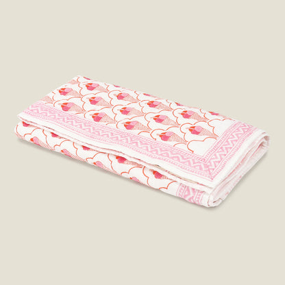 Ice Cream Quilt - Organic Cotton Quilt for Baby & Kids - Pink Orange