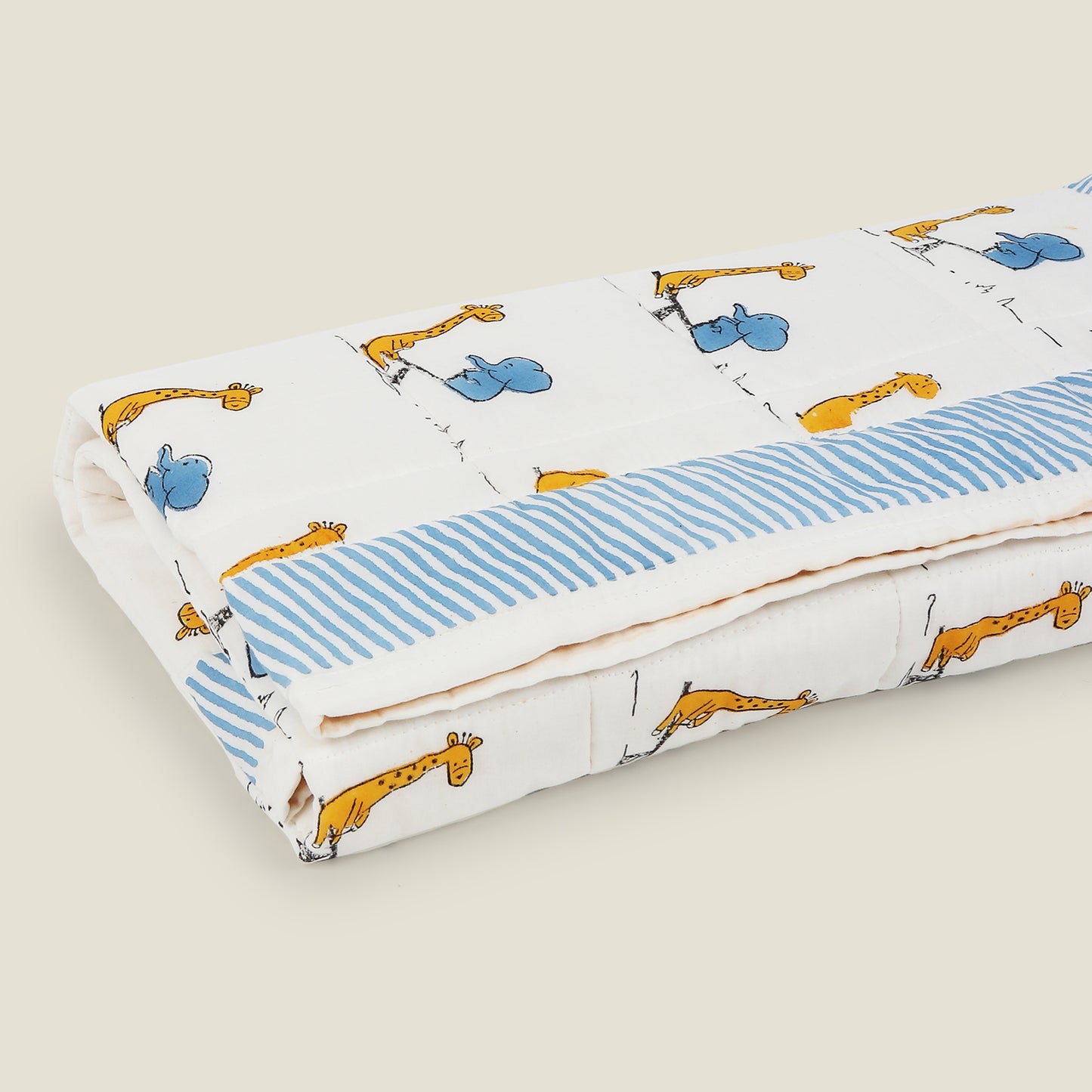 See Saw Quilt - Organic Cotton Quilt for Baby & Kids - Blue