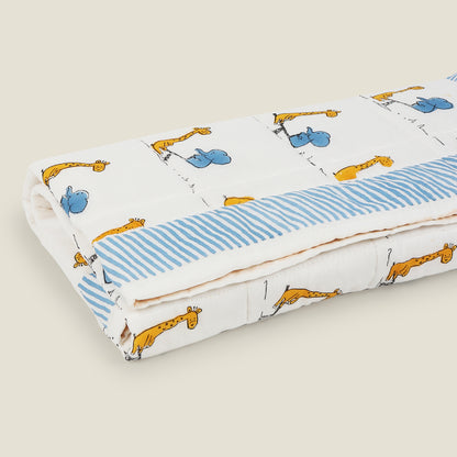 See Saw Quilt - Organic Cotton Quilt for Baby & Kids - Blue