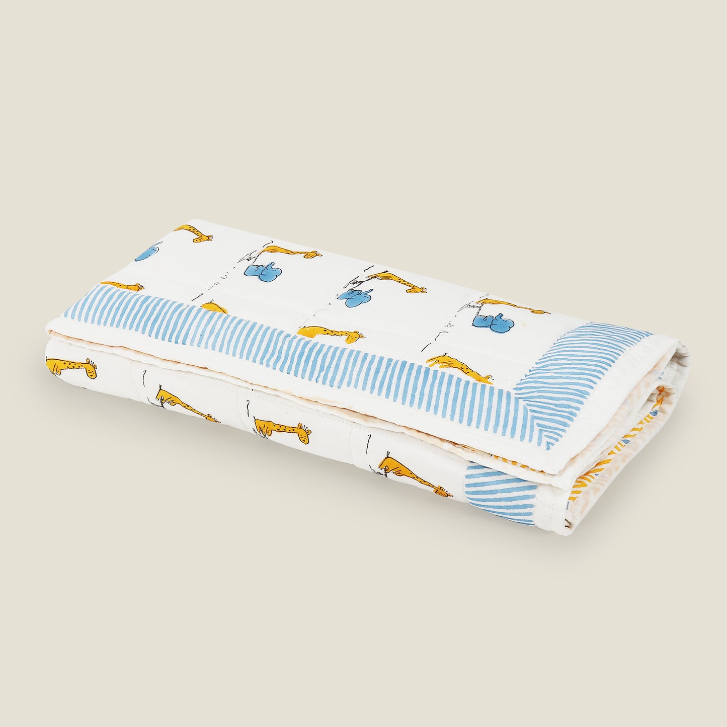 See Saw Quilt - Organic Cotton Quilt for Baby & Kids - Blue