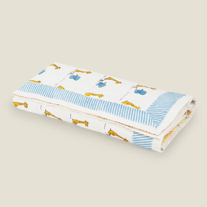 See Saw Quilt - Organic Cotton Quilt for Baby & Kids - Blue