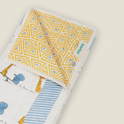 See Saw Quilt - Organic Cotton Quilt for Baby & Kids - Blue
