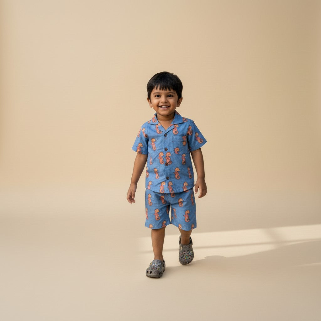 Blue Seahorse Besties Shirt