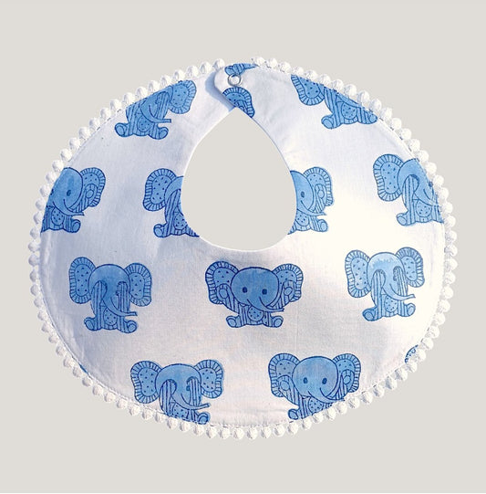 Blue Peekaboo Elephant Bibs