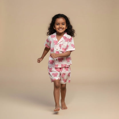 Pink Peekaboo Effa Co-ord Shorts Set