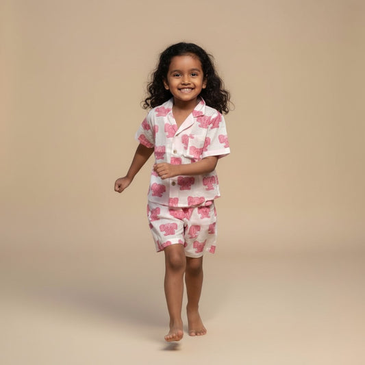 Pink Peekaboo Effa Co-ord Shorts Set