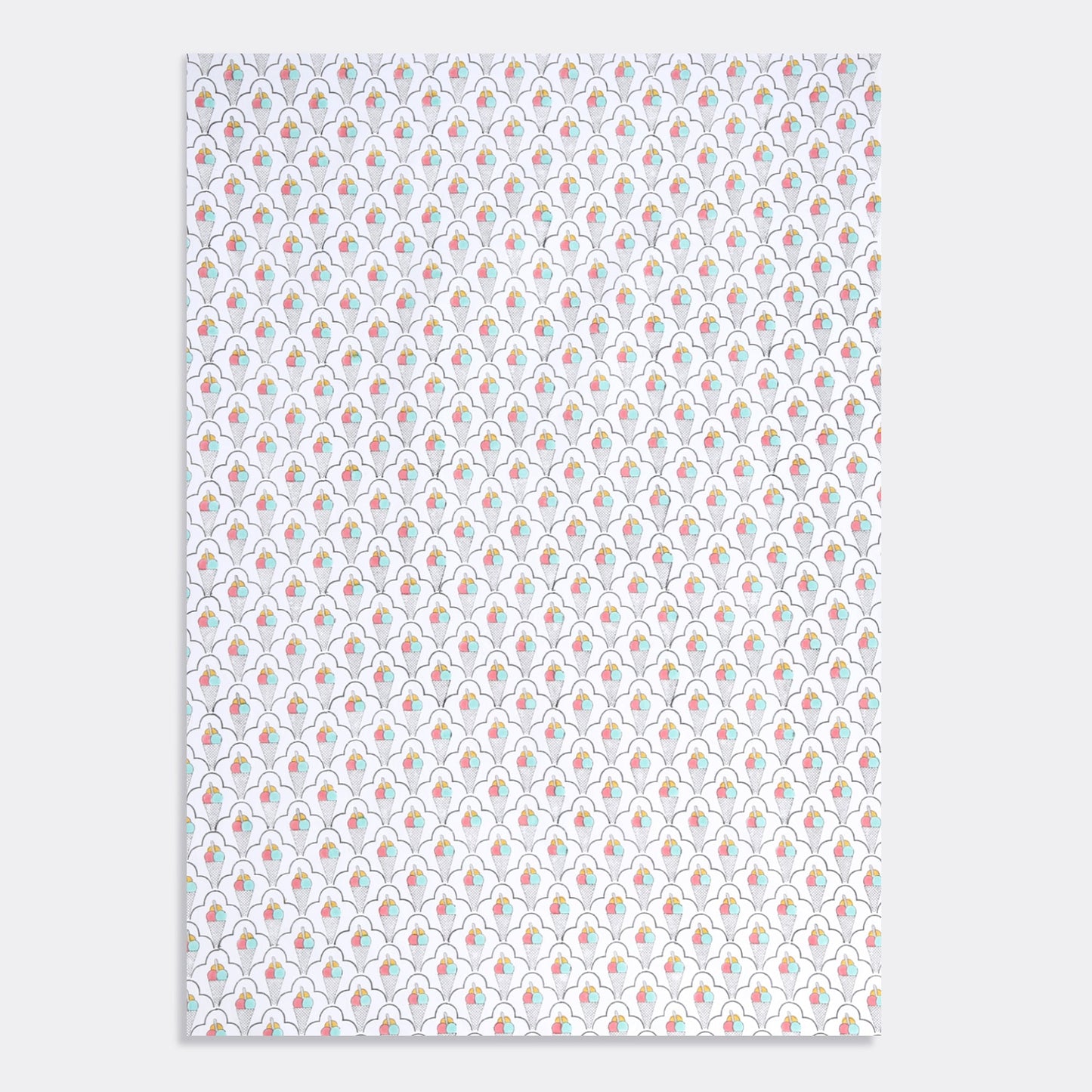 Kimkim the Ice Cream - Multicolored Cot Sheet
