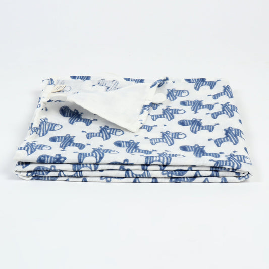 Zeebo the Zebra - Indigo Swaddle