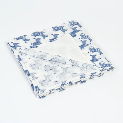 Zeebo the Zebra - Indigo Swaddle