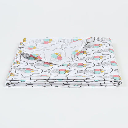 Kimkim the Ice Cream - Multicolored Cot Sheet